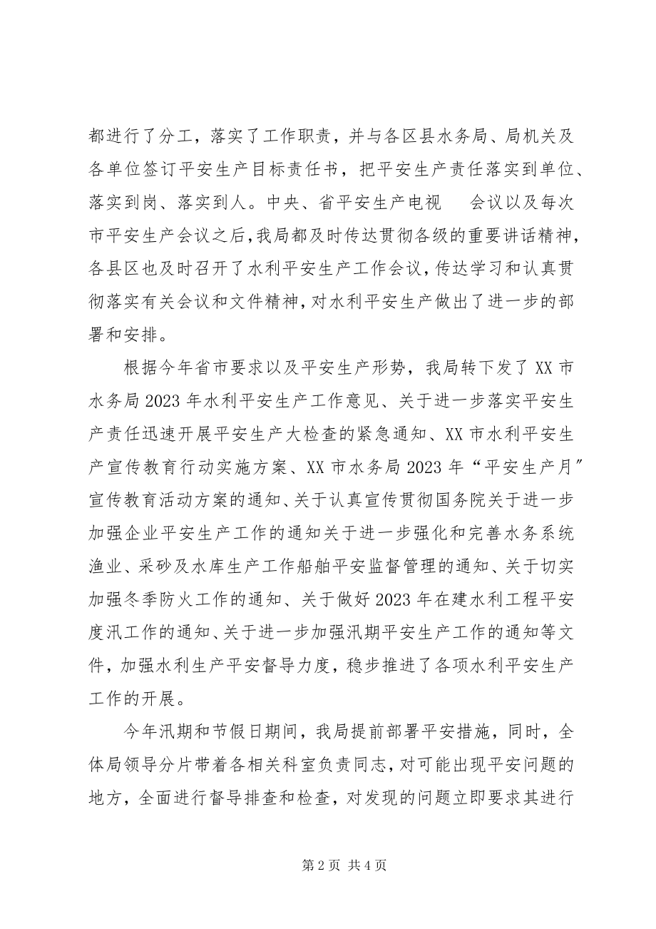 2023年市水务局水利安全生产工作总结.docx_第2页