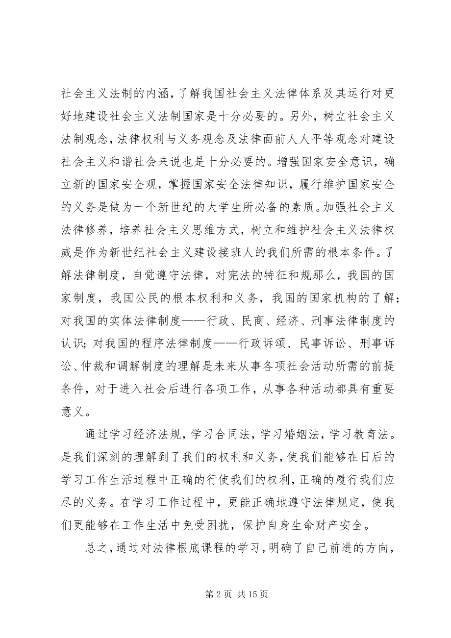 2023年《法律基础》课学习心得.docx_第2页