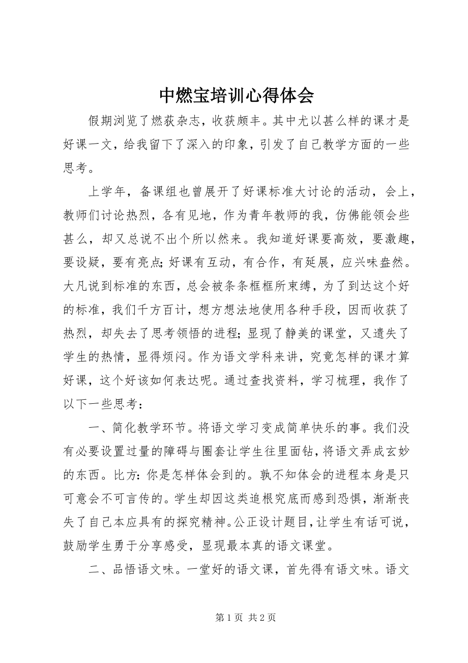 2023年中燃宝培训心得体会.docx_第1页