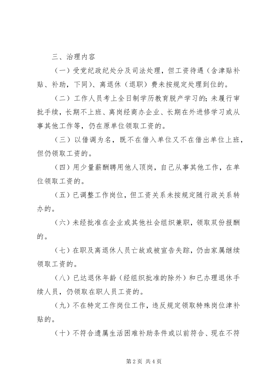 2023年XX市财政供养人员“吃空饷”问题专项治理工作实施意见新编.docx_第2页