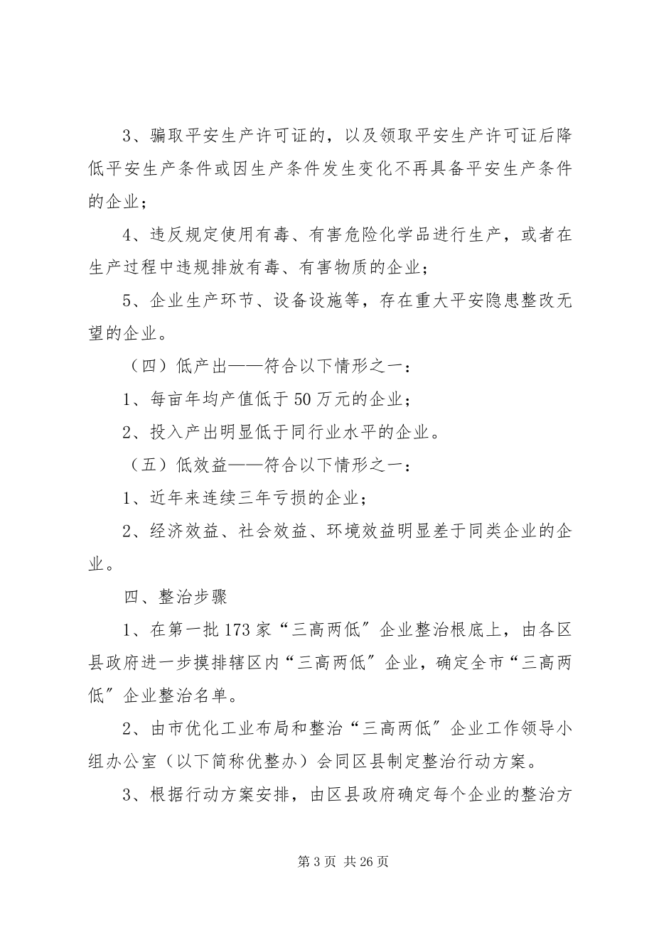 2023年9XX市整治“三高两低”企业行动计划新编.docx_第3页