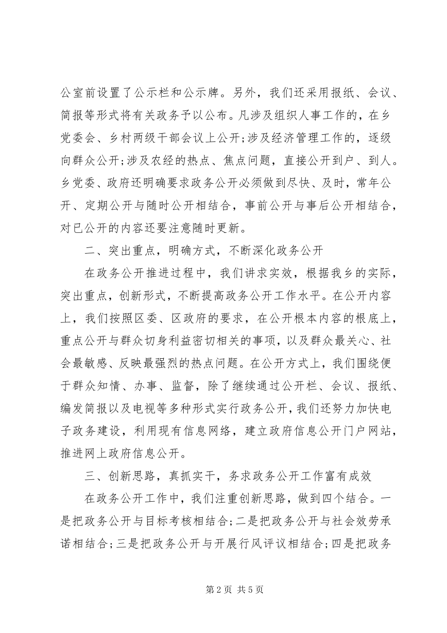 2023年乡政府政务公开年终工作总结.docx_第2页