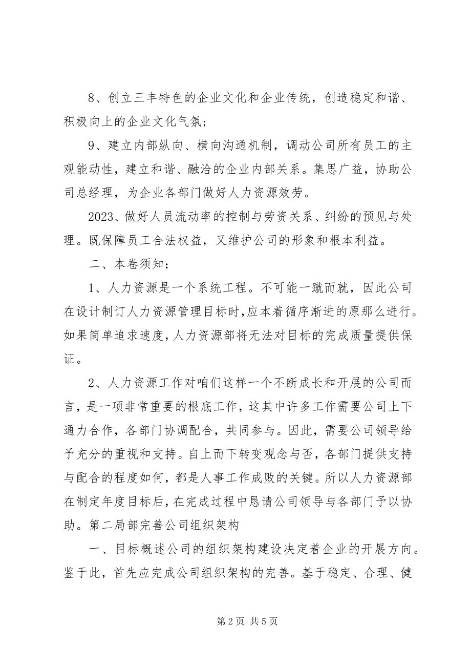 2023年人力资源部度工作计划.docx_第2页