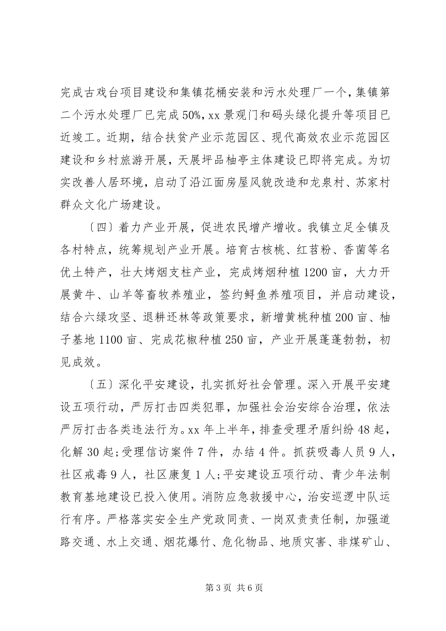 2023年镇上半年工作总结和下半工作计划.docx_第3页