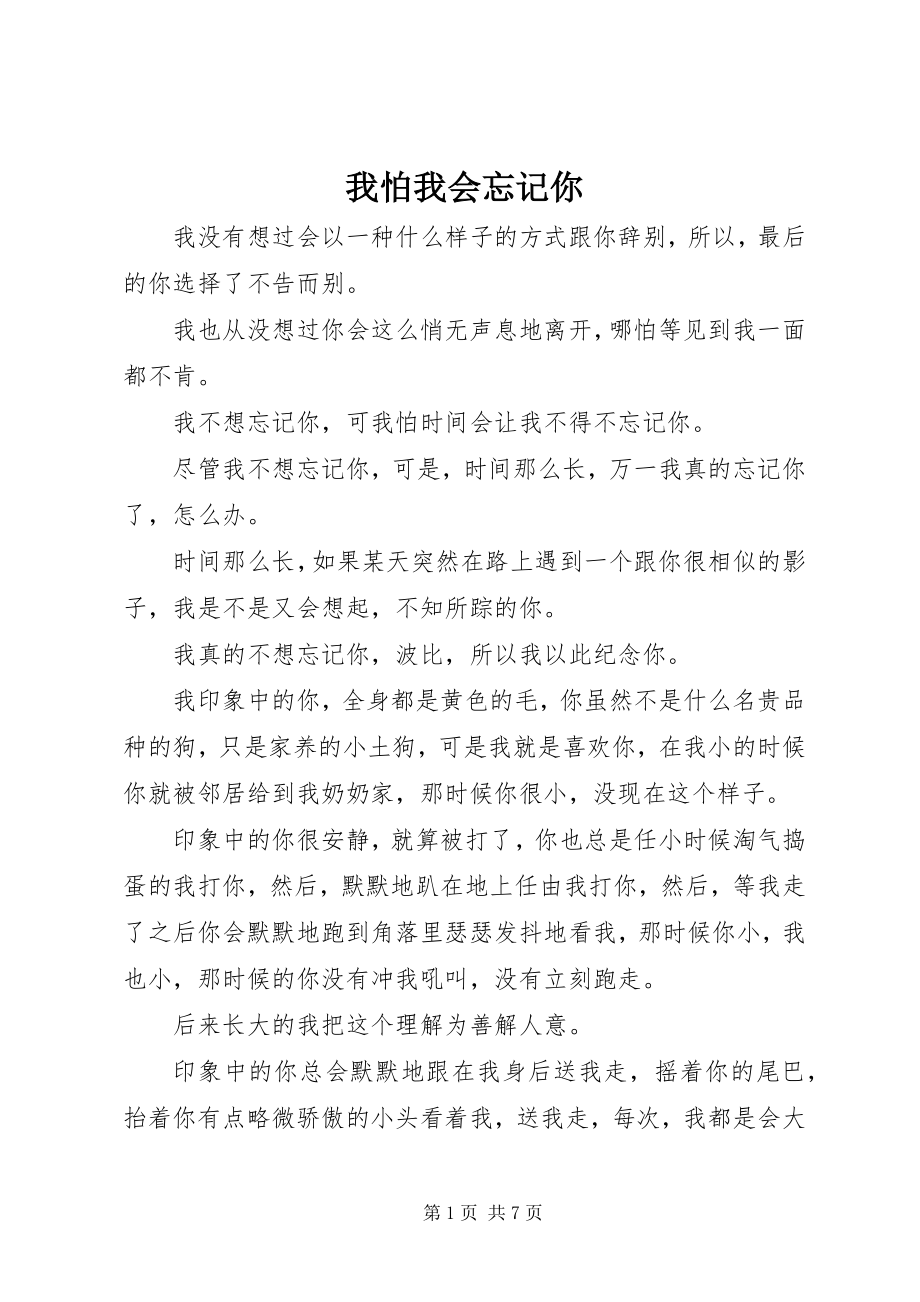 2023年我怕我会忘记你.docx_第1页