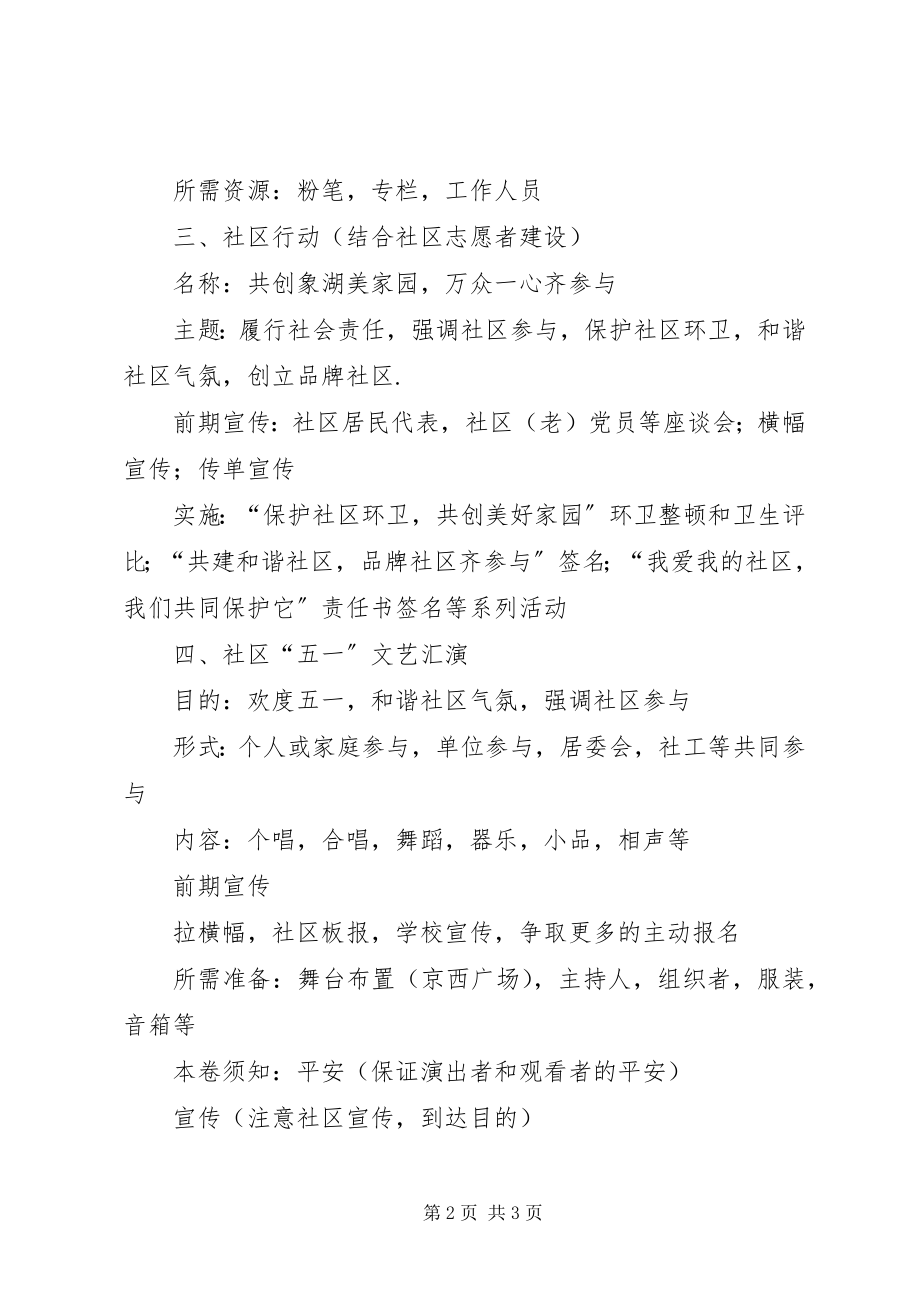 2023年社区服务活动计划方案.docx_第2页