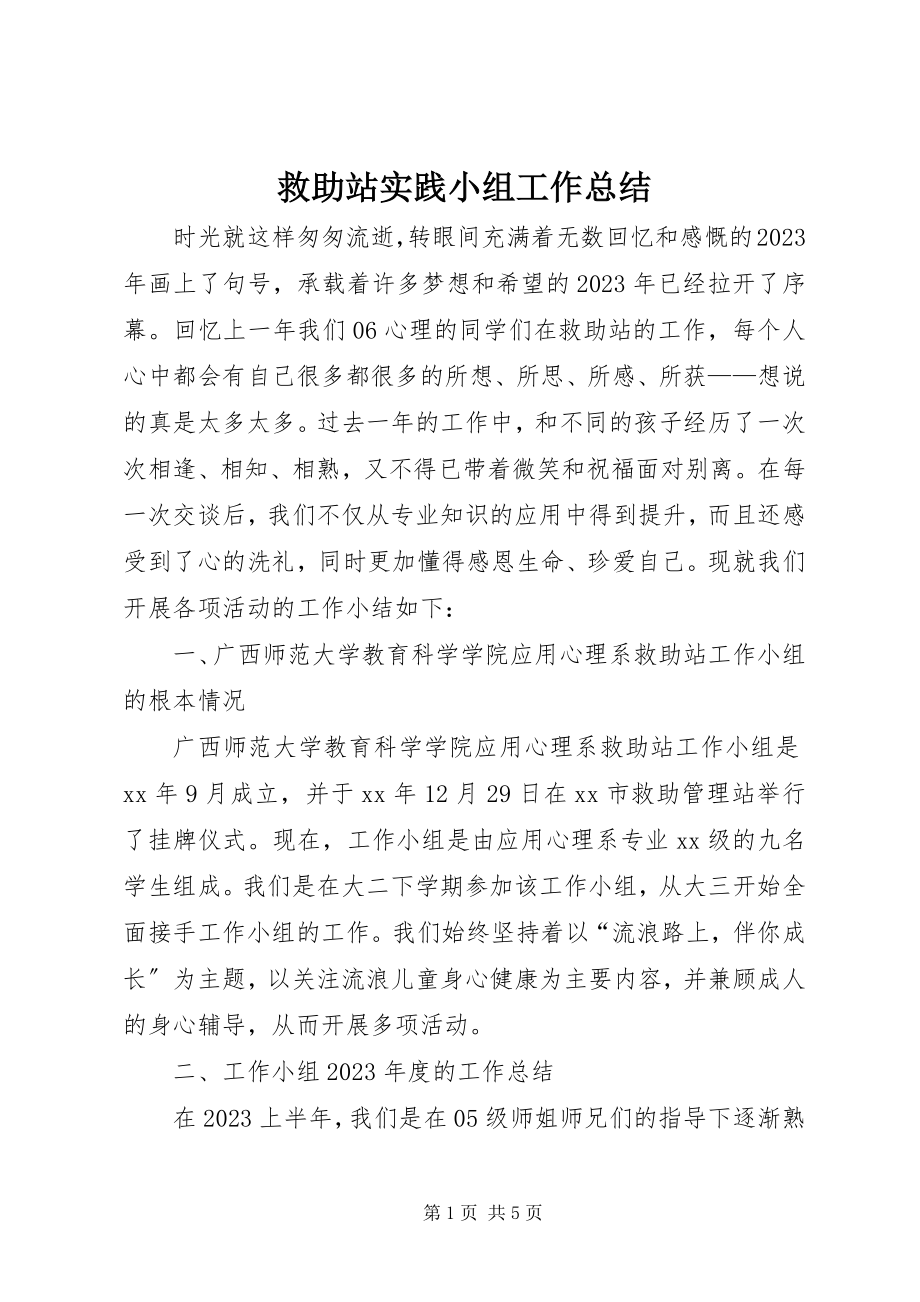 2023年救助站实践小组工作总结.docx_第1页