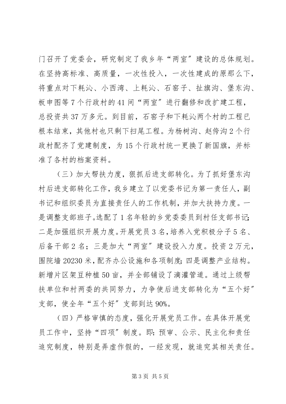 2023年乡镇党支书组织建设述职汇报.docx_第3页