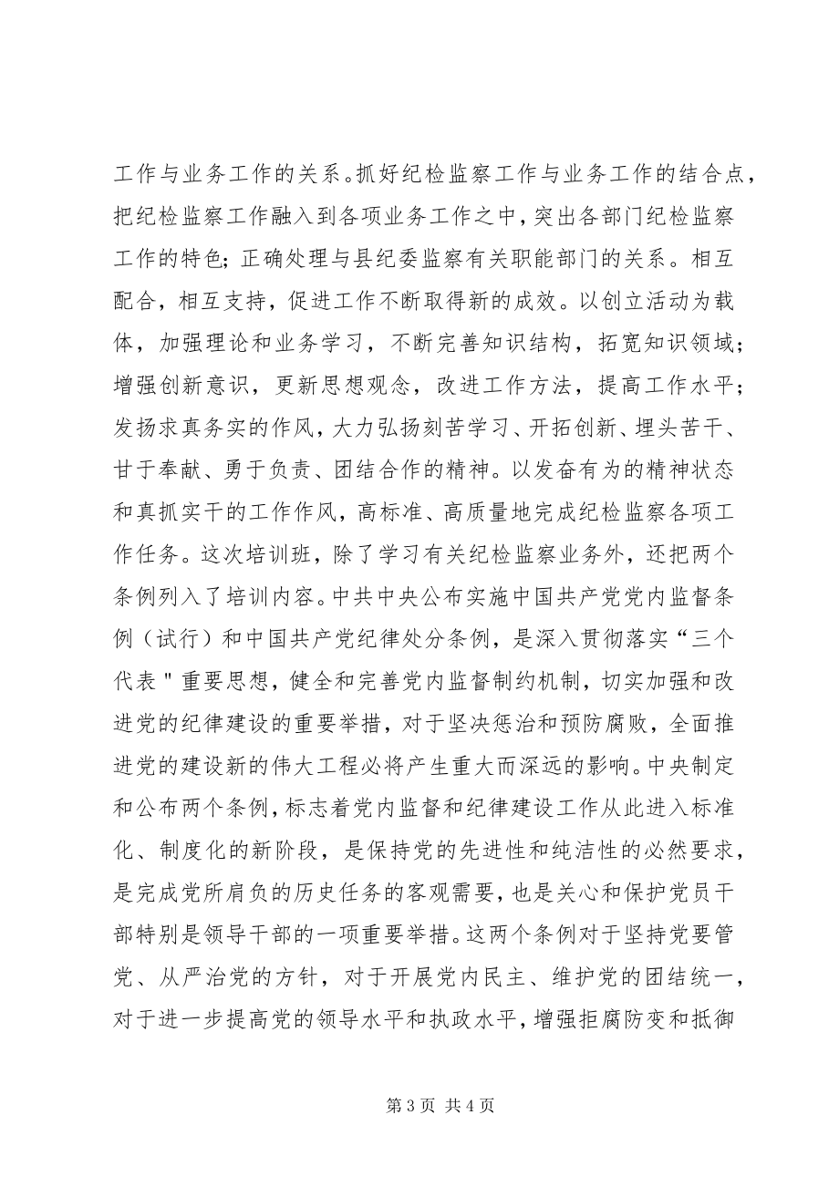 2023年参加纪检监察培训的学习心得体会新编.docx_第3页