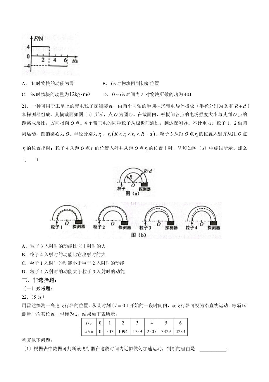 2023年全国乙卷理综物理高考真题（含答案）.docx_第3页