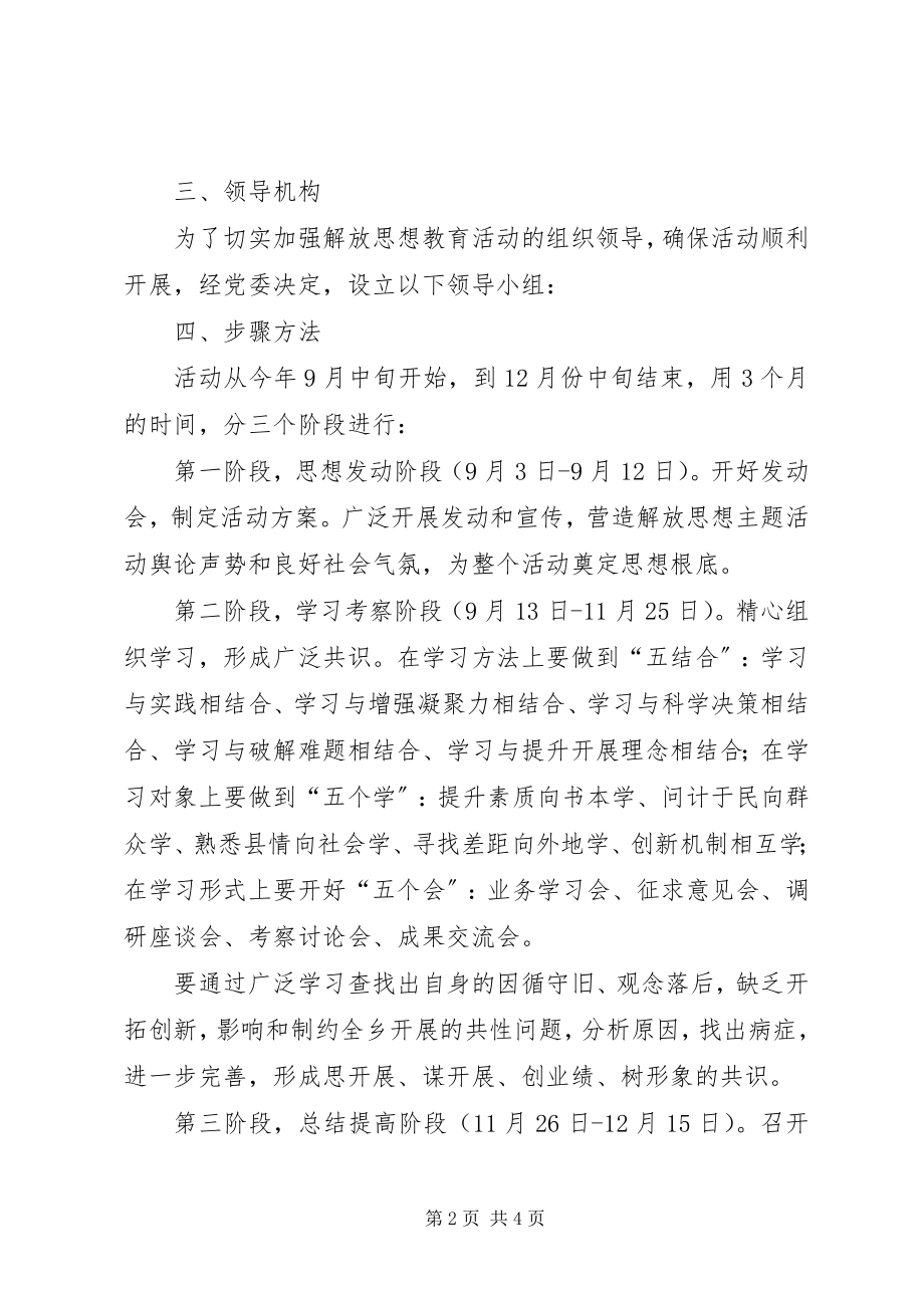 2023年全乡解放思想指导方案.docx_第2页