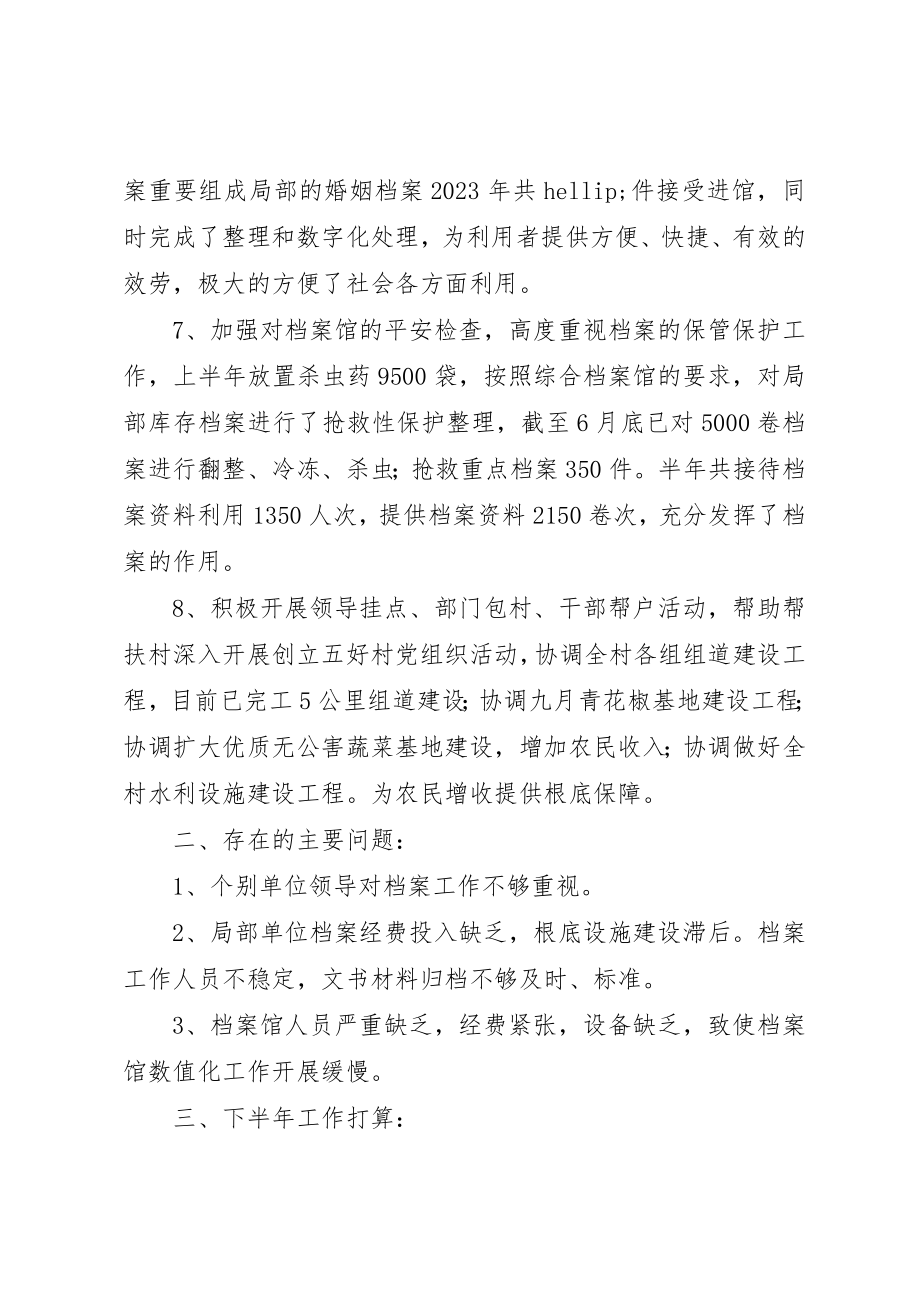 2023年档案局半年总结新编.docx_第2页