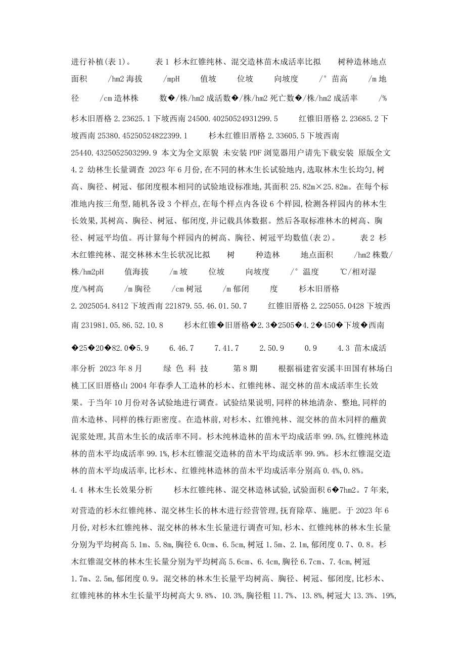 2023年杉木红锥混交造林试验 光皮桦杉木混交造林技术.docx_第3页