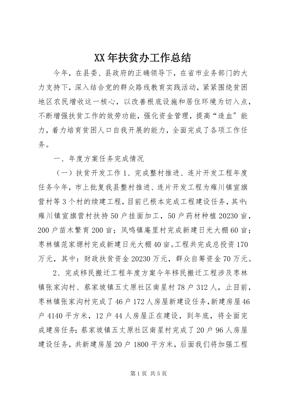 2023年扶贫办工作总结.docx_第1页