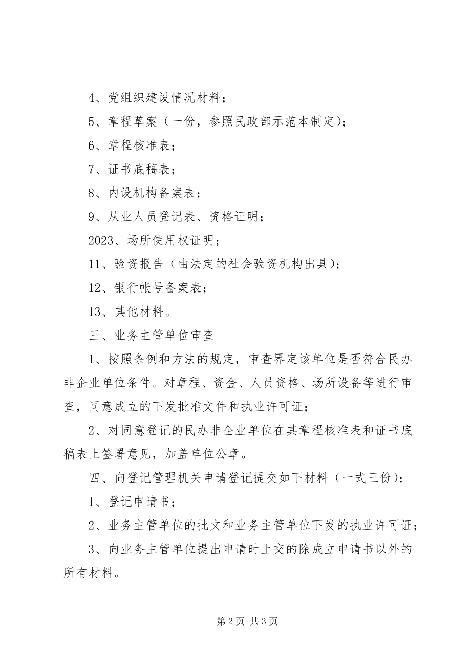 2023年办理民办非企业登记证的申请新编.docx_第2页