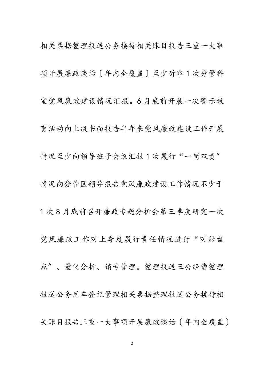 某单位2023年度党风廉政建设工作计划表.docx_第2页