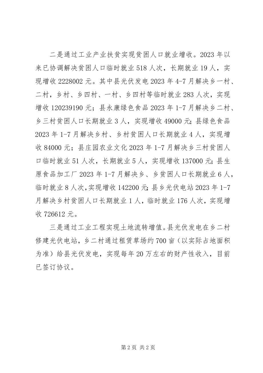 2023年工业产业扶贫工作总结.docx_第2页