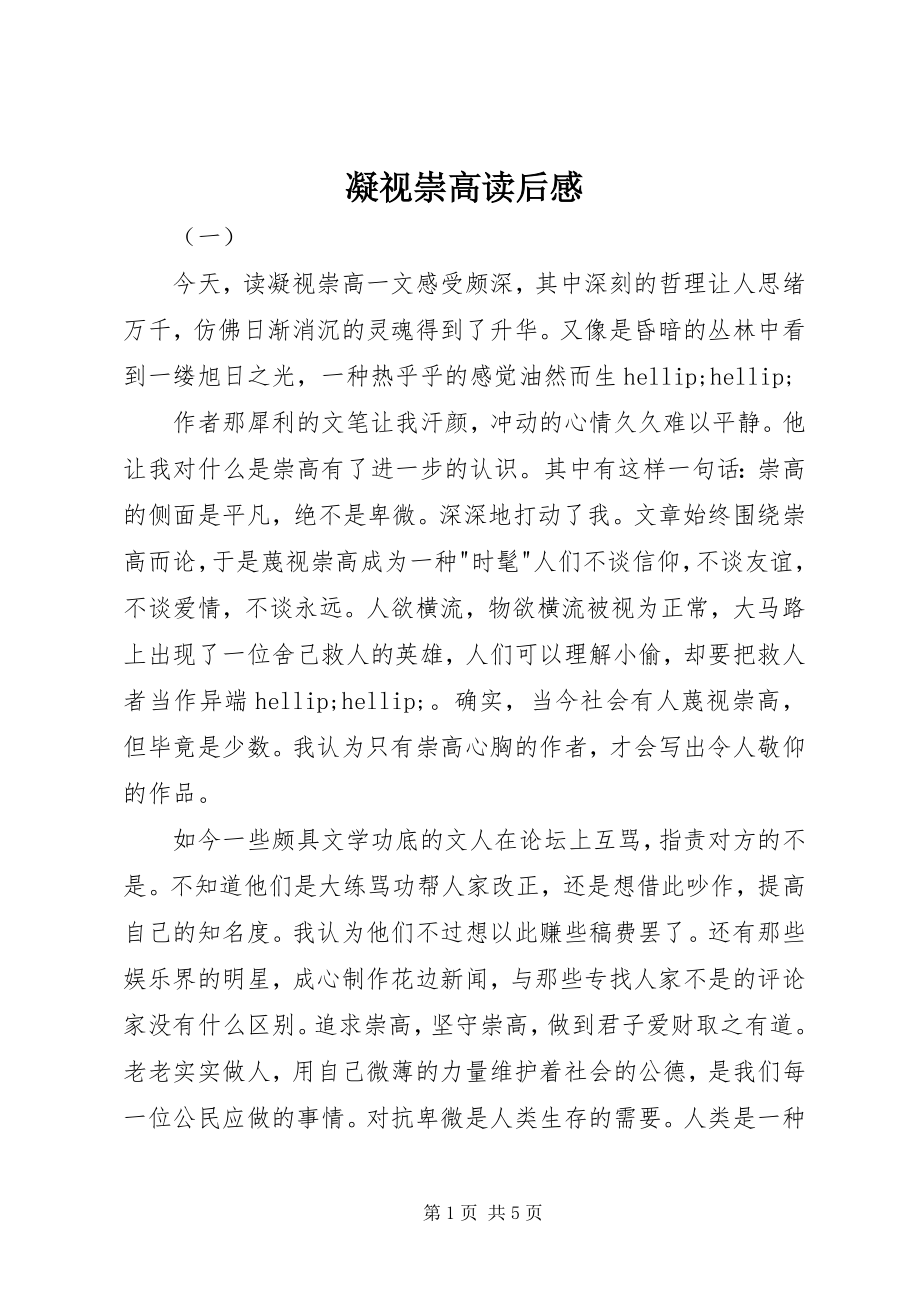 2023年凝视崇高读后感.docx_第1页