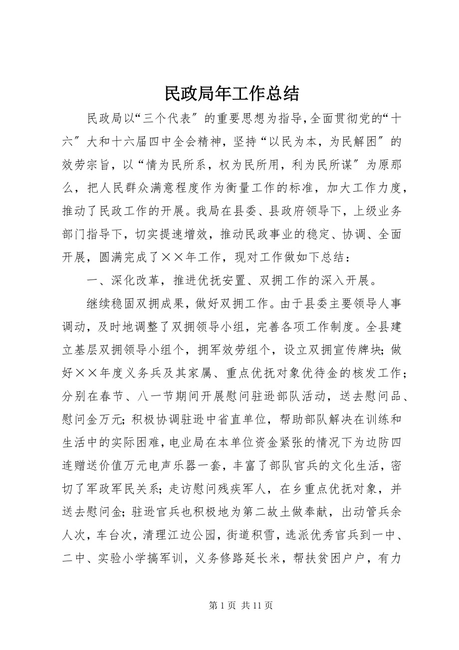 2023年民政局工作总结6.docx_第1页