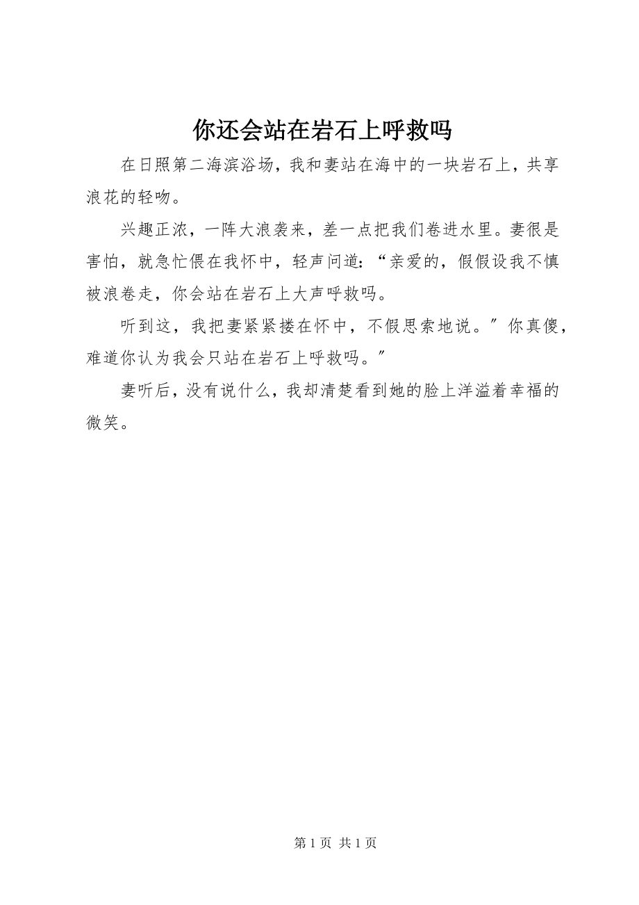 2023年你还会站在岩石上呼救吗.docx_第1页