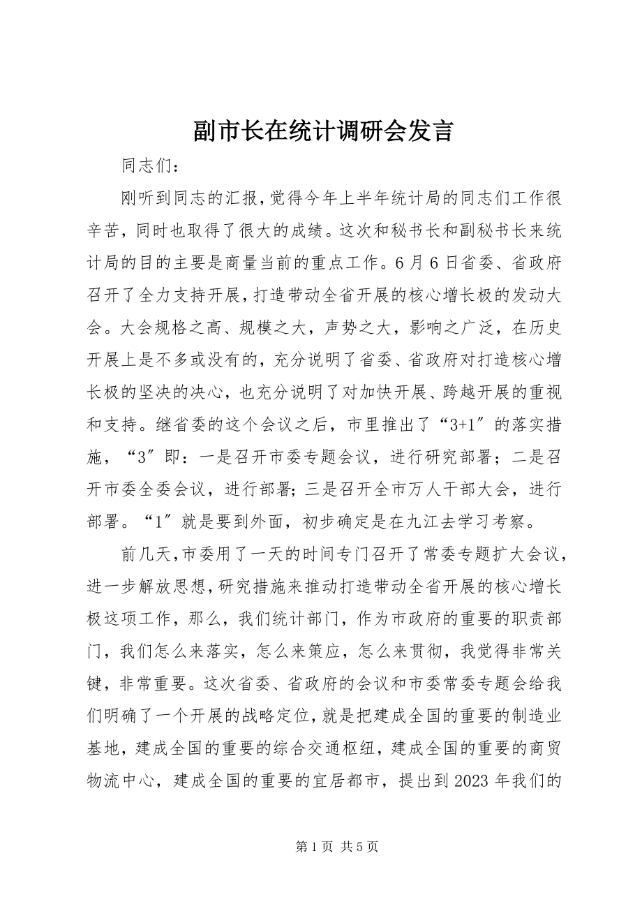 2023年副市长在统计调研会讲话.docx_第1页