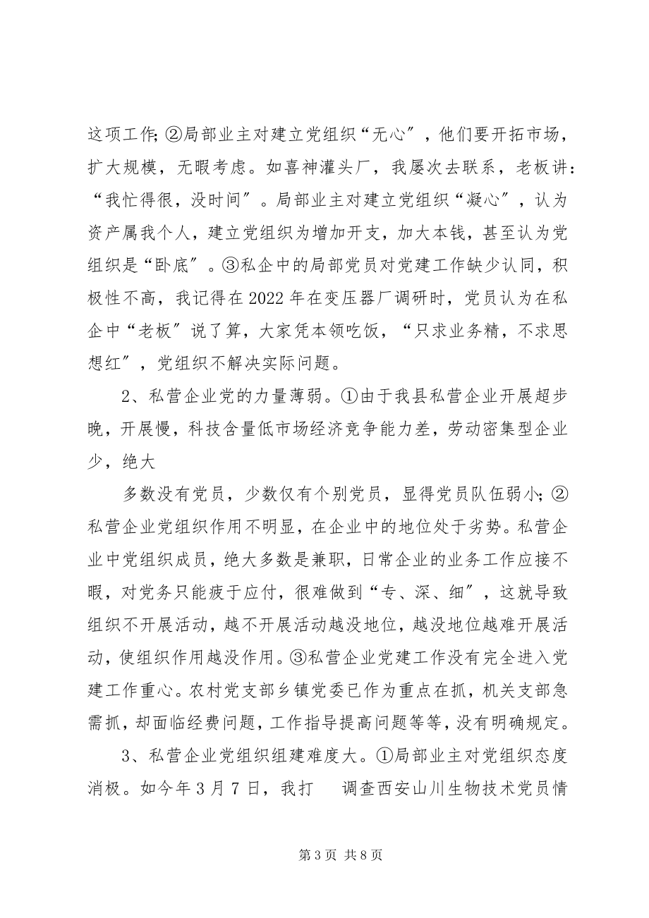 2023年XX县区非公有制经济组织党建工作的思考新编.docx_第3页