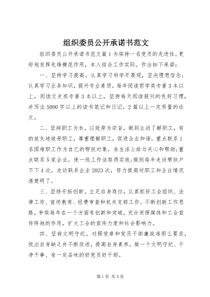 2023年组织委员公开承诺书.docx