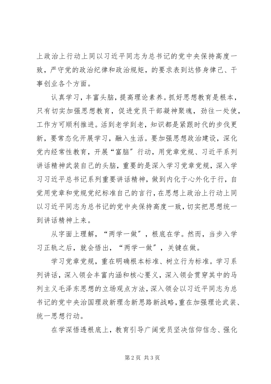 2023年基础在学关键在做两学一做体会[推荐五篇.docx_第2页