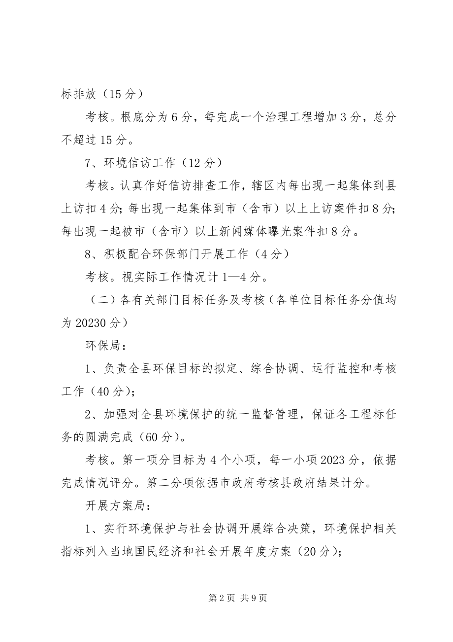 2023年环境保护工作目标及考核办法.docx_第2页