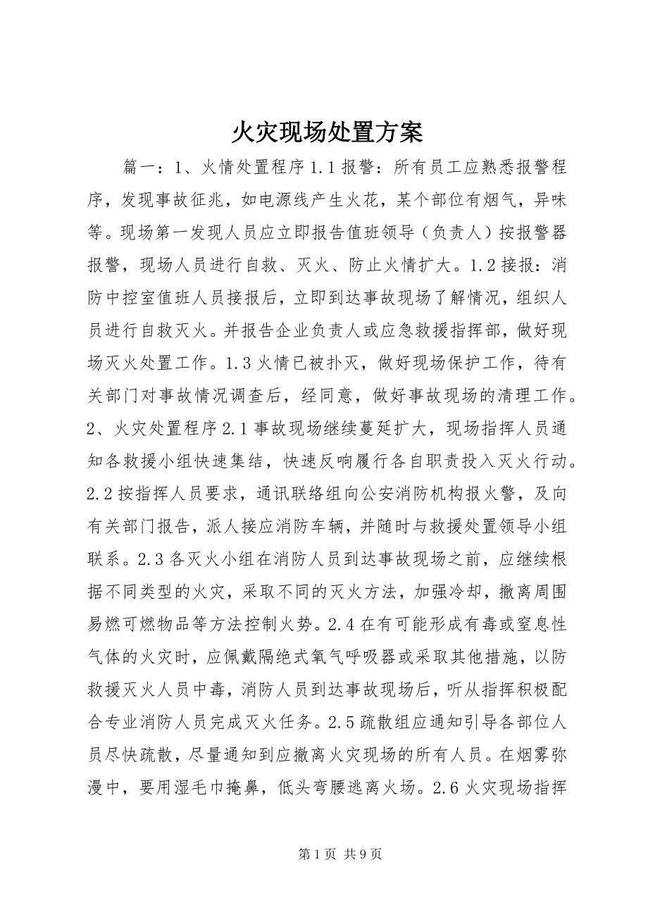 2023年火灾现场处置方案.docx_第1页