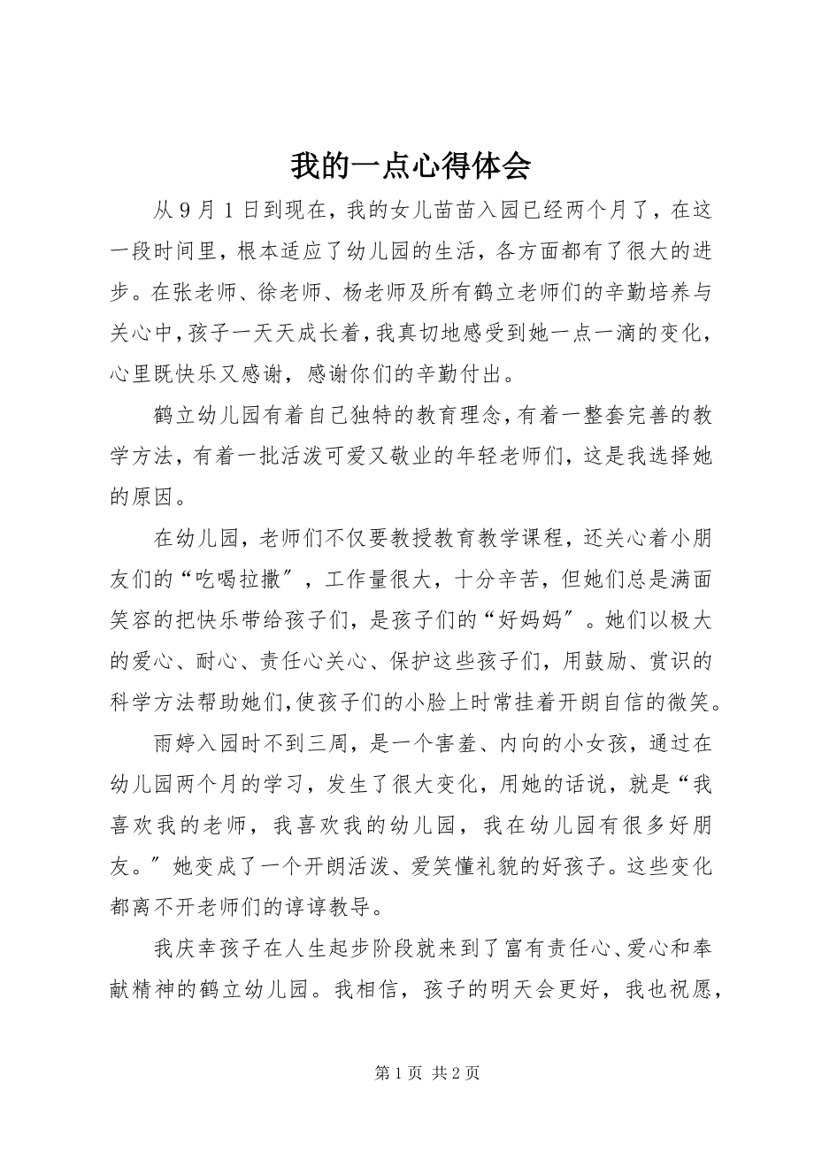 2023年我的一点心得体会.docx_第1页