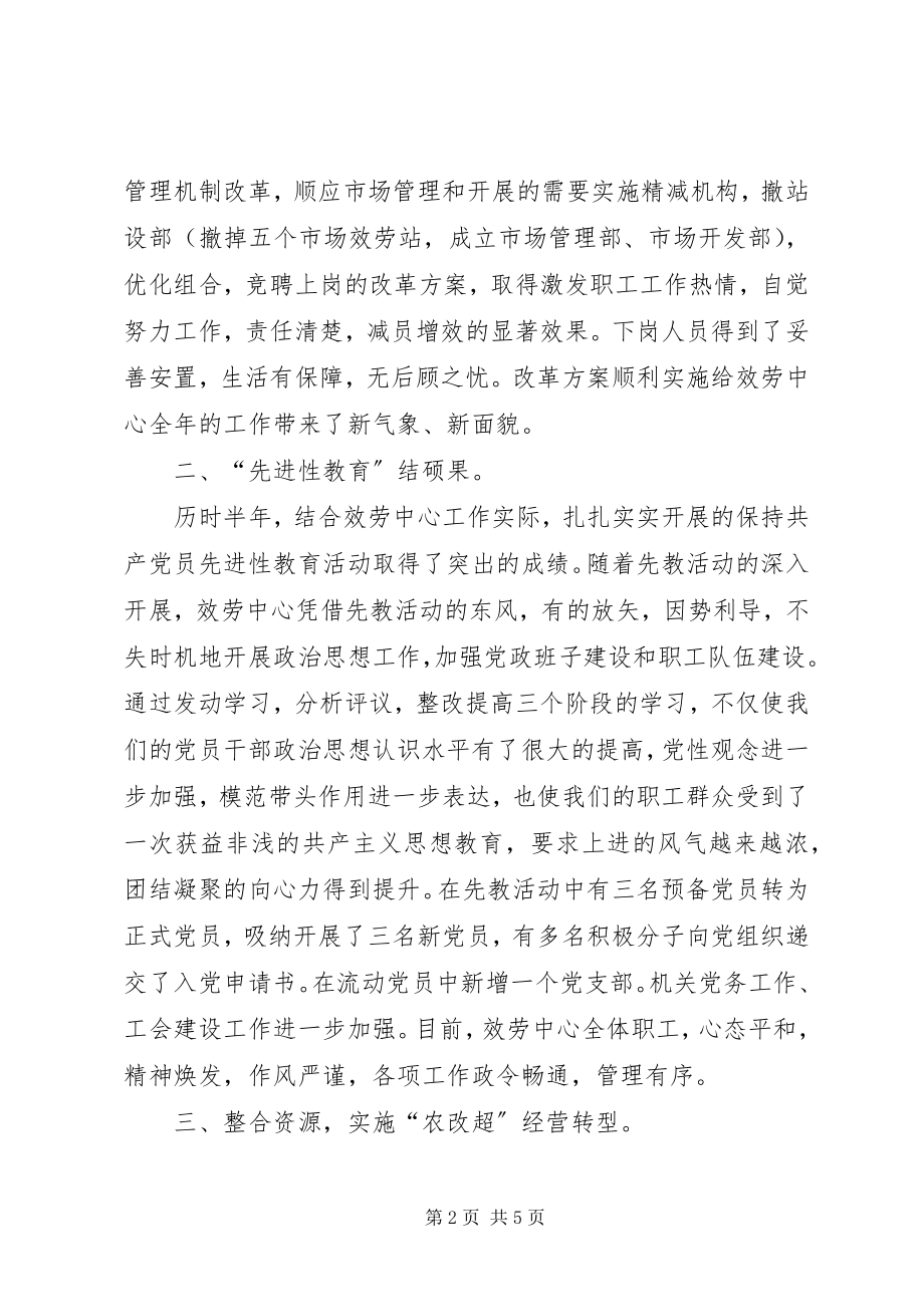 2023年市场服务中心年度工作总结.docx_第2页