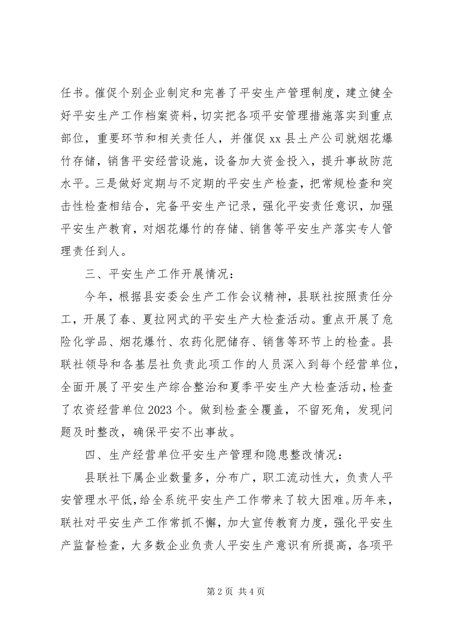 2023年供销社某年安全生产工作总结.docx_第2页