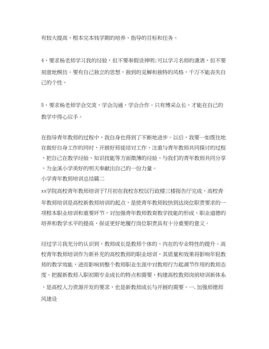 2023年小学青教师培训总结.docx_第3页