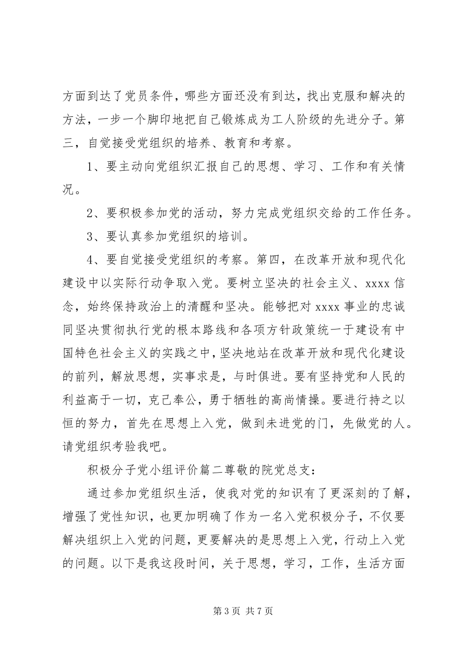 2023年积极分子党小组评价.docx_第3页