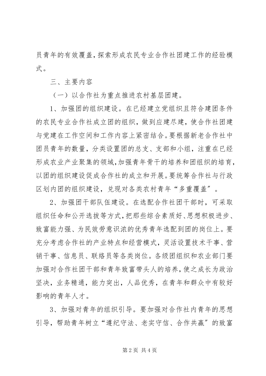 2023年加强合作社共青团工作的意见.docx_第2页