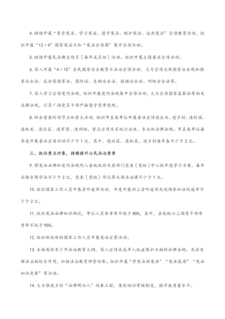 度市法治宣传教育工作普法责任清单.docx_第2页