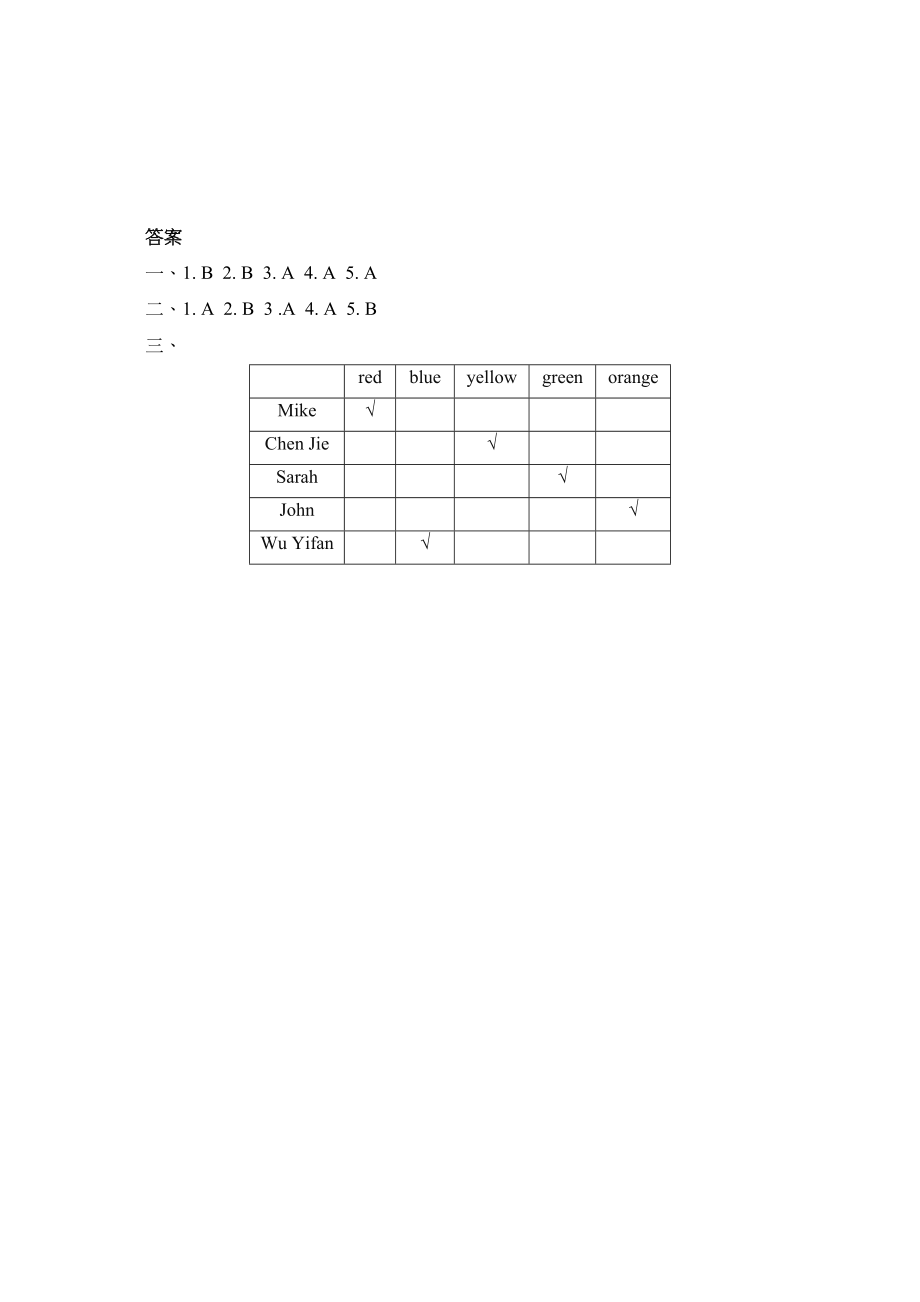 2023年三年级上册Unit2ColoursPartB第三课时课课练及答案含听力.docx_第3页