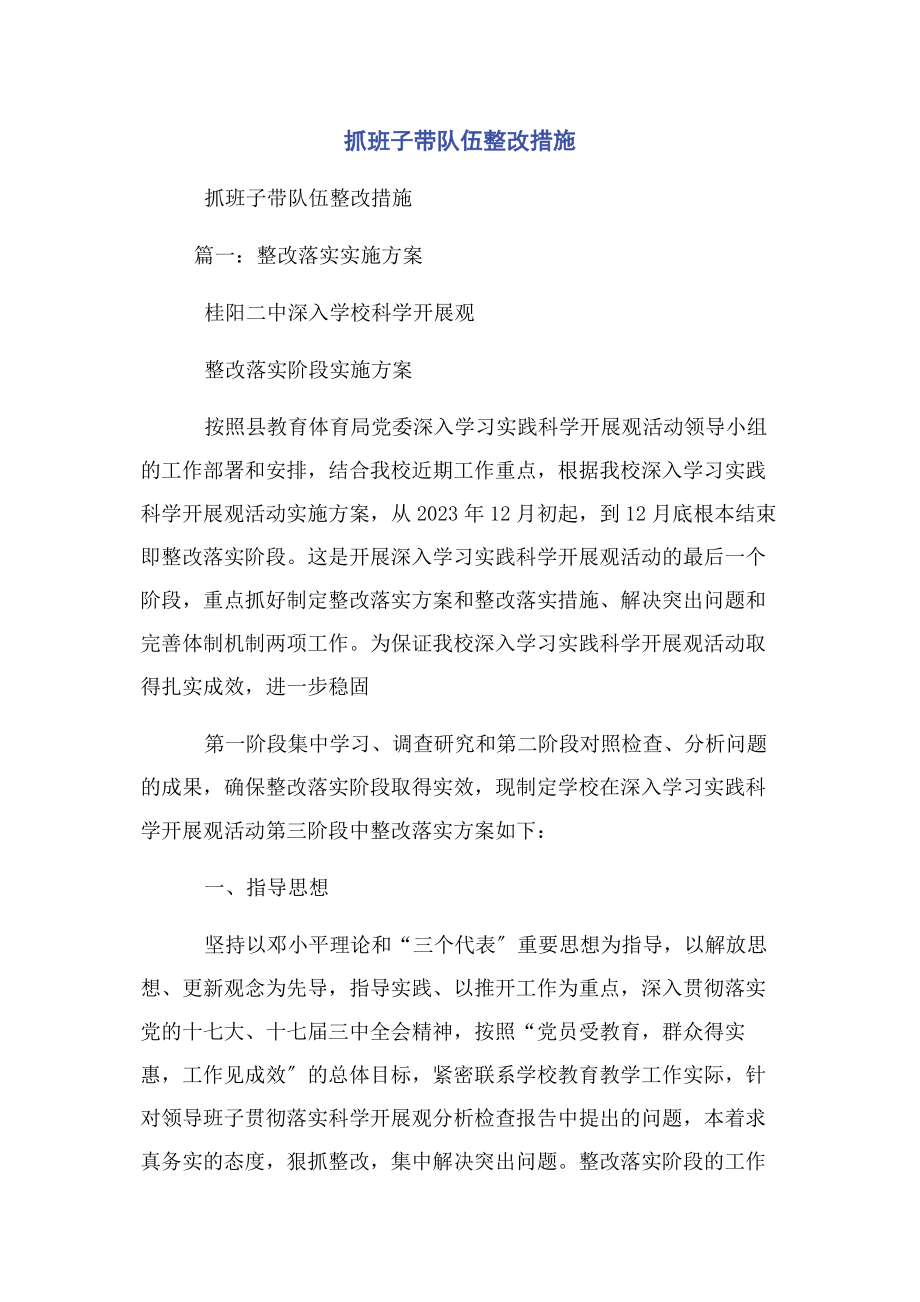 2023年抓班子带队伍整改措施.docx_第1页