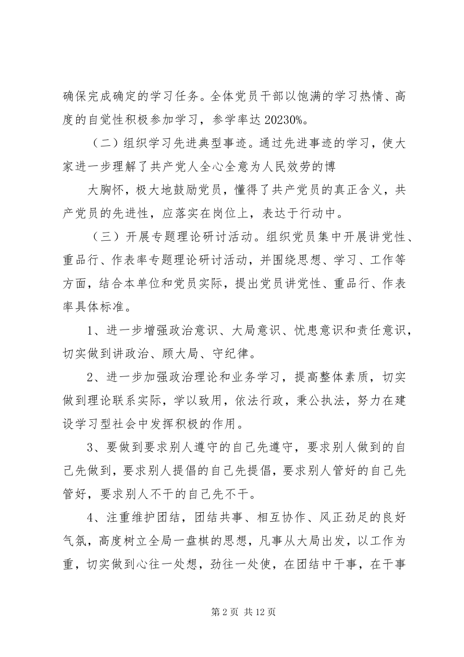 2023年讲党性重品行动员学习总结.docx_第2页