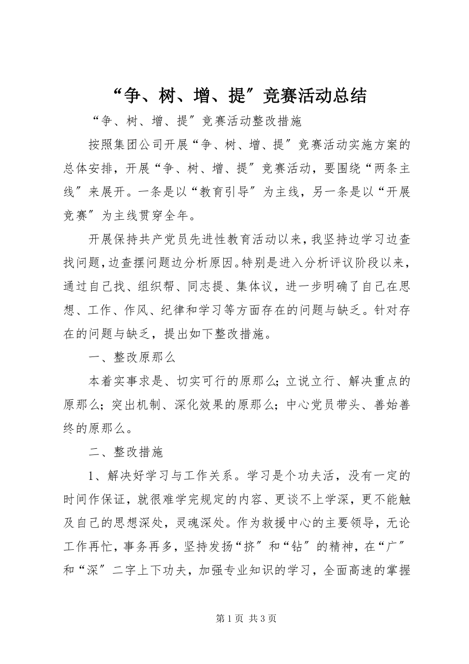 2023年争树增提竞赛活动总结.docx_第1页