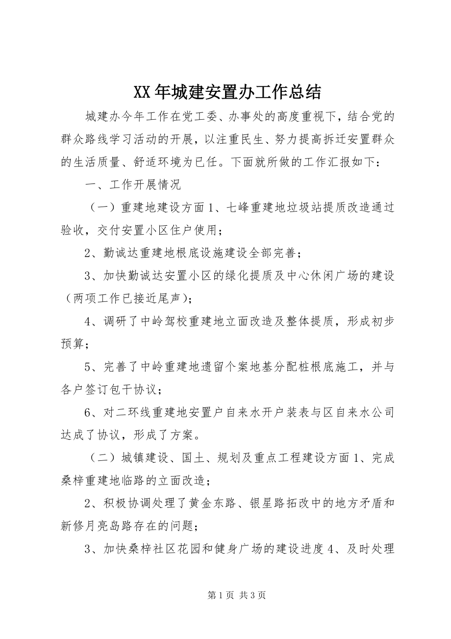 2023年城建安置办工作总结.docx_第1页