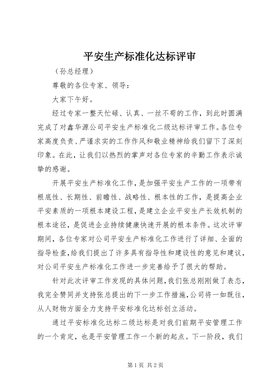 2023年安全生产标准化达标评审新编.docx_第1页