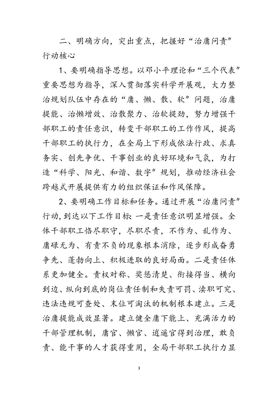 2023年规划局长在治庸问责动员会讲话范文.doc_第3页