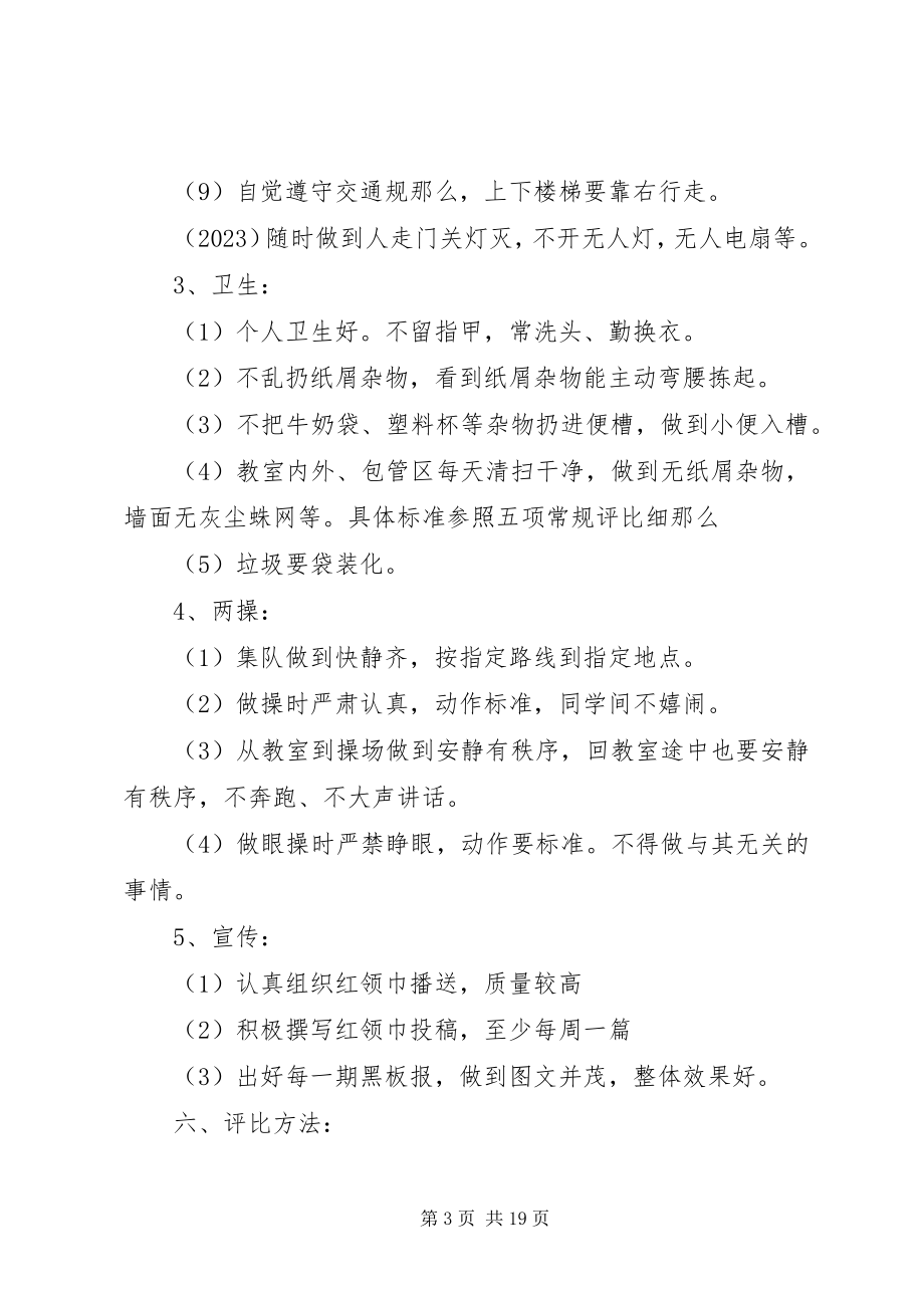 2023年明德小学日常行为规范示范班评比方案.docx_第3页