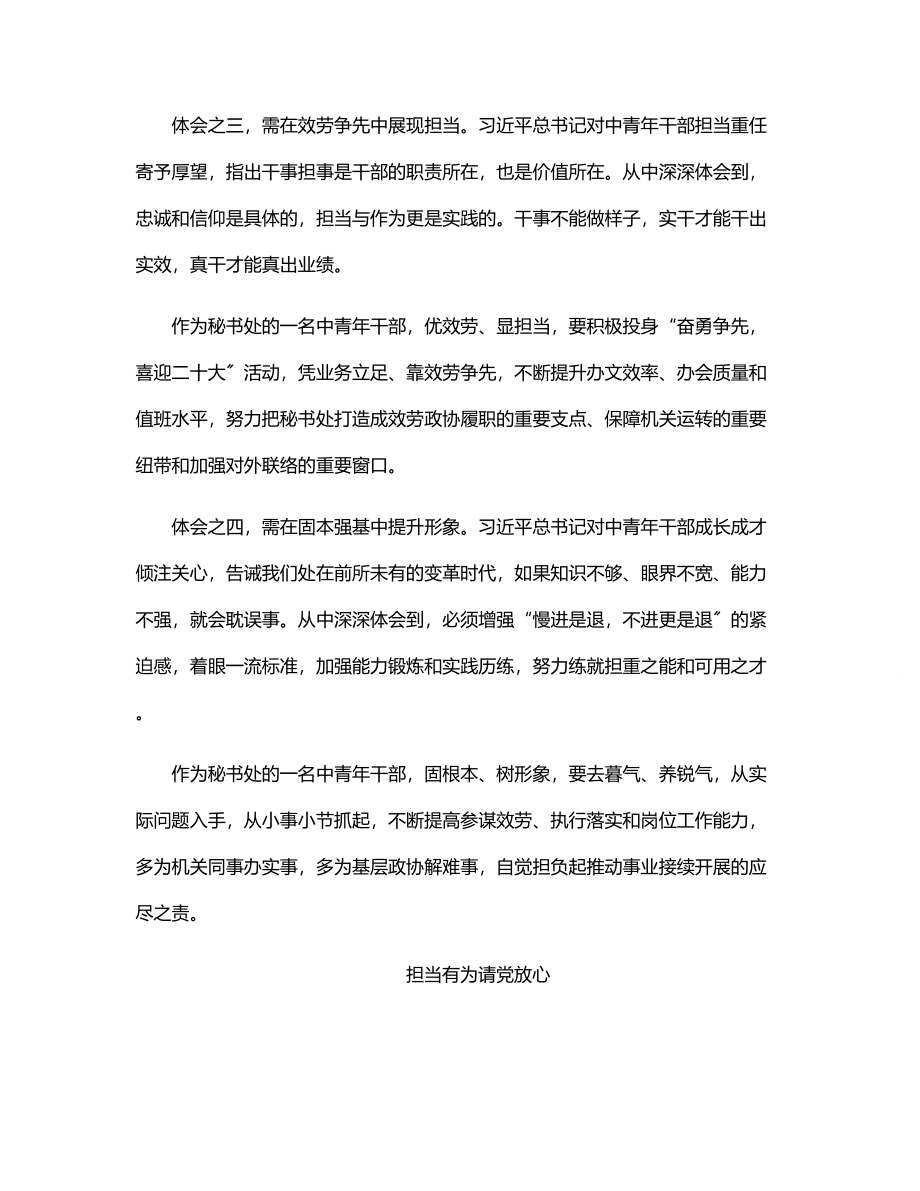 2023年年轻干部在青年干部座谈会上的发言材料汇编（14篇）.docx_第3页