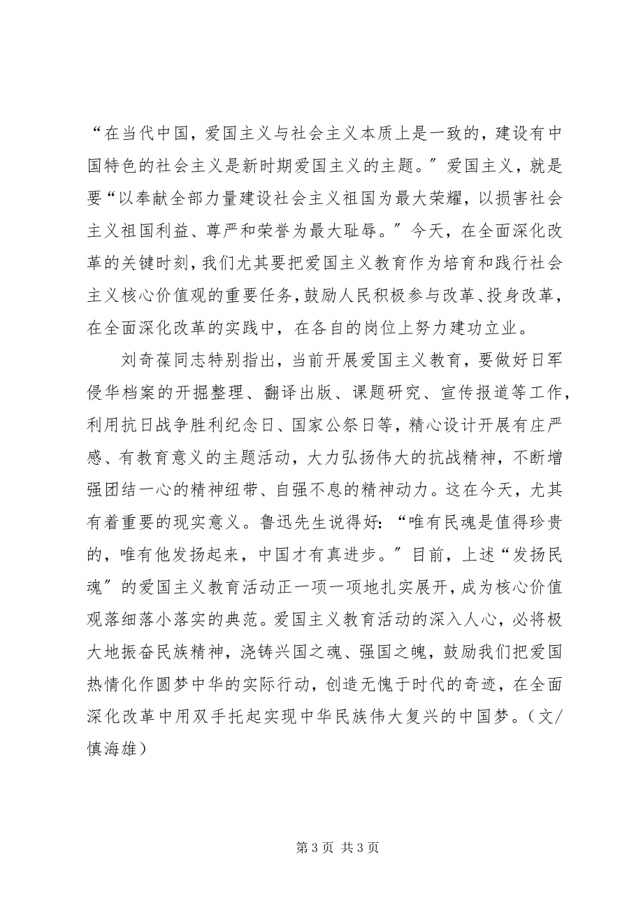 2023年爱国主义教育心得体会新编.docx_第3页