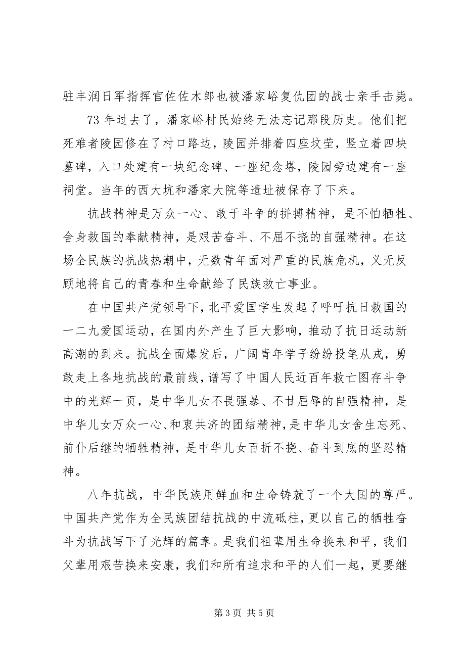 2023年抗战胜利70周纪念演讲稿.docx_第3页