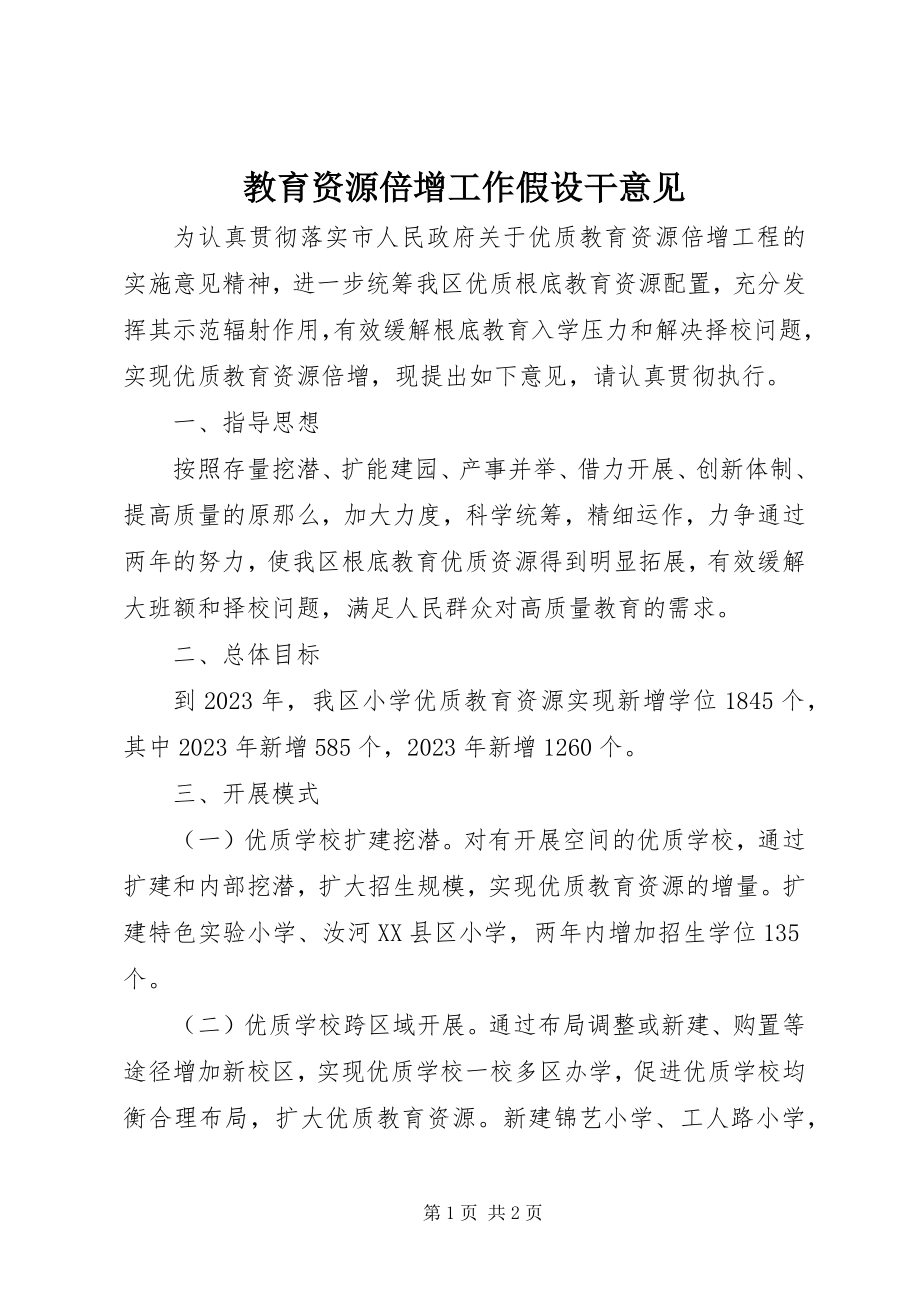 2023年教育资源倍增工作若干意见.docx_第1页