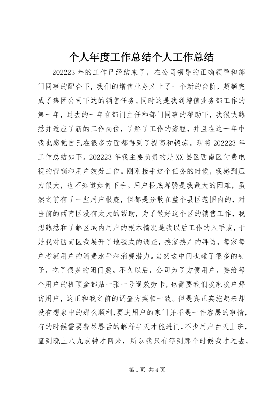 2023年个人年度工作总结个人工作总结.docx_第1页